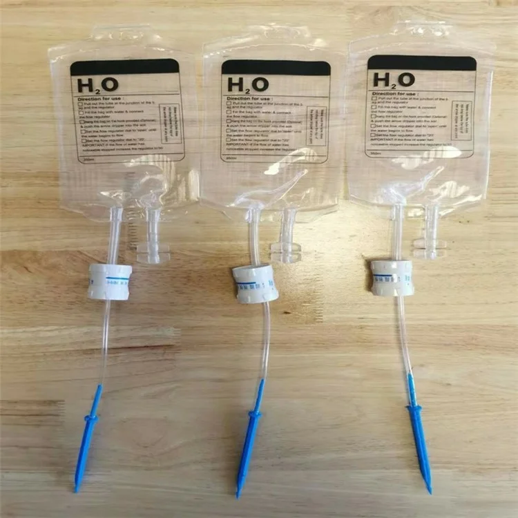 4Pcs 350ml Plant Watering Drip Irrigation Bags Adjustable Auto Watering Bag with 4 Hooks