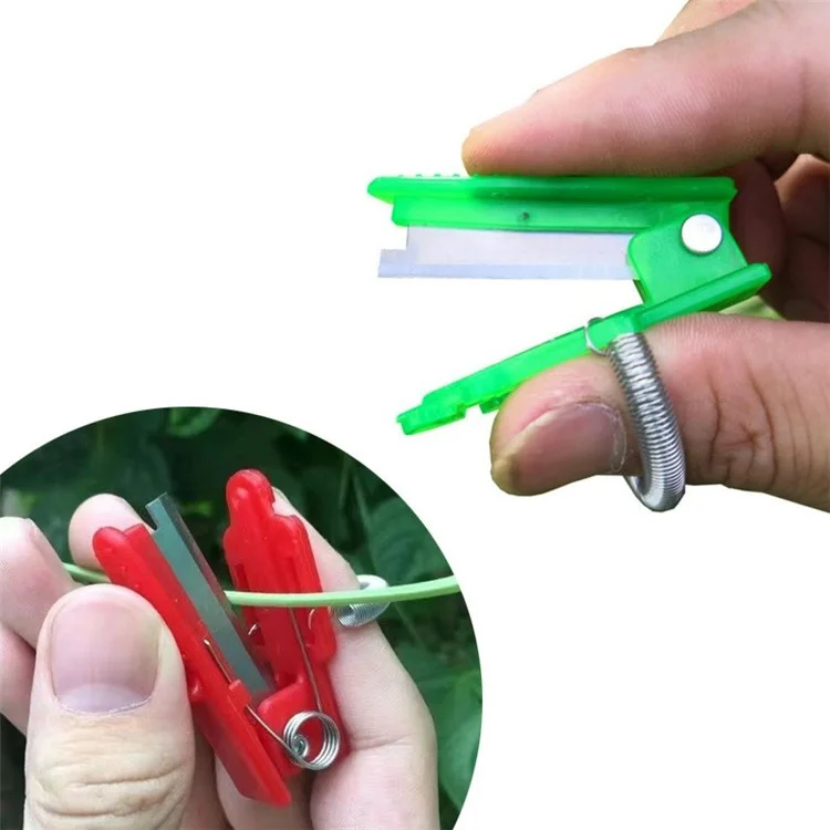 100Pcs Ferme Verger Couteau Pouce Jardin Taille-haies Récolte de Légumes et Fruits Coupeur - Vert 