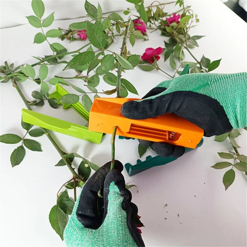 Rose Leaf Thorn Stripper Kit Stripping Tool Thorn Remover Stem Cleaner Tool for Gardening Flower - Blue