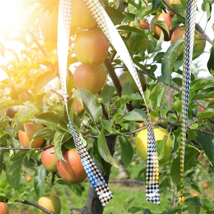 4.8cmx50m Garden Farm Bird Repellent Tape PET Double-Sided Reflective Bird Scare Tape - Square Grid