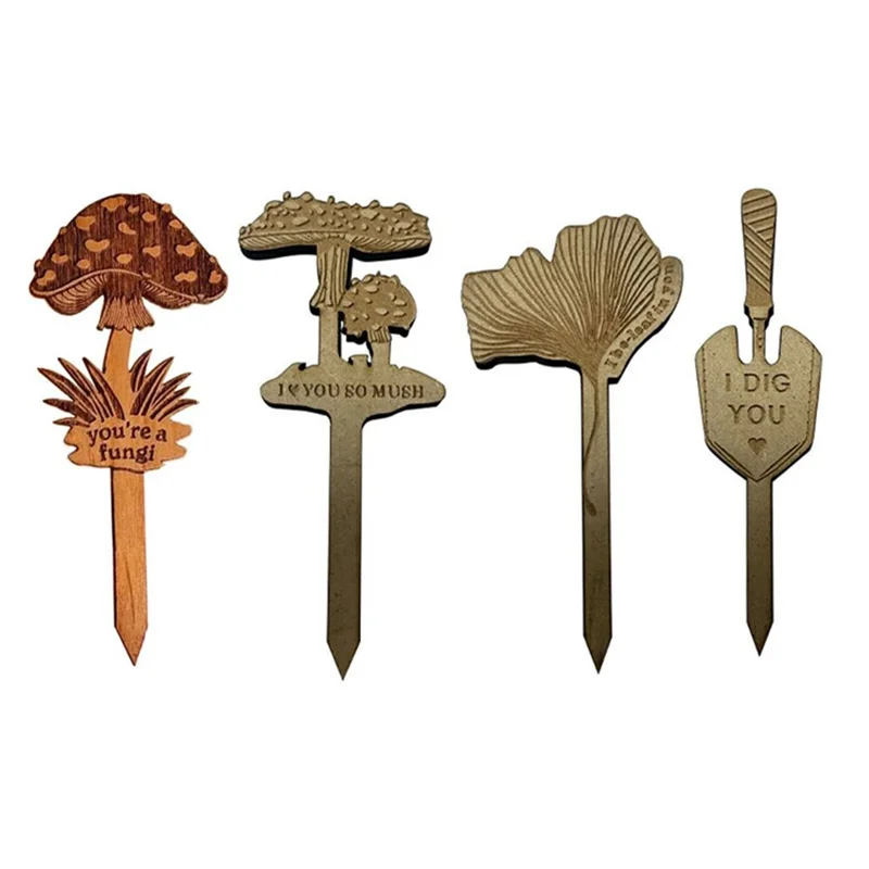 4Pcs Garden Labels Plant Identification Card Sign Tags Potted Bonsai Markers