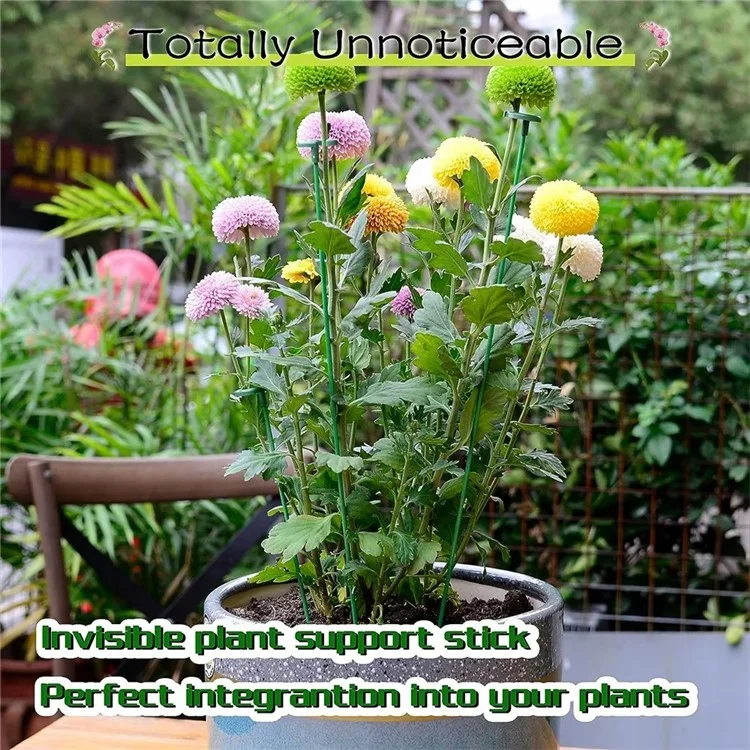 10 unidades Tutor de plantas de 17 cm de alto, de tallo único, jaula de planta de PP para flores, hierbas y hortalizas