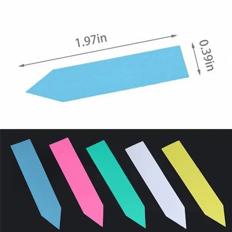 RF006 100PCS Potted Plants Labels 5x1CM PVC Nursery Stake Signs Tags Pot Markers - Yellow