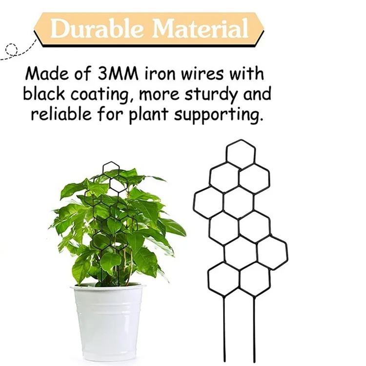 Treillis en fer de 37x13cm pour stabiliser le support des plantes grimpantes en pot