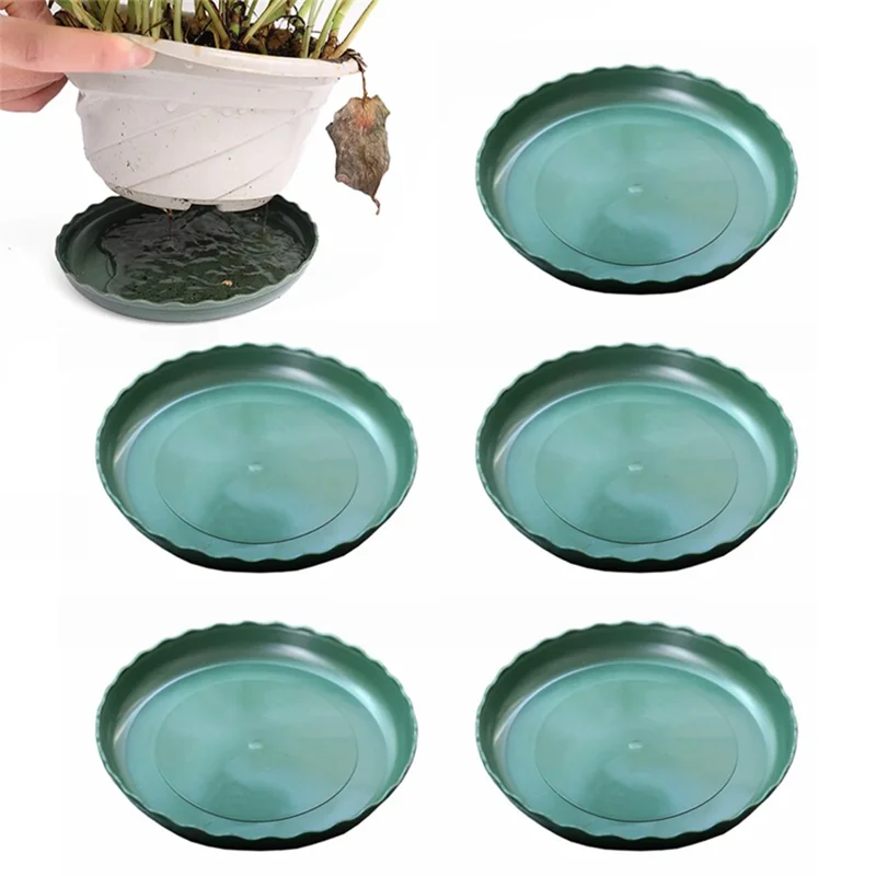 5Pcs 15.5cm Flower Pot Bottom Water Storage Tray Movable Potted Plant PP Base