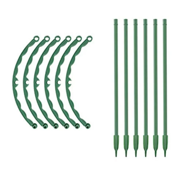 FS-2139 6Pcs / Set 25cm Garden Plastic Plant Supports Stakes for Peony, Hydrangea, Vines