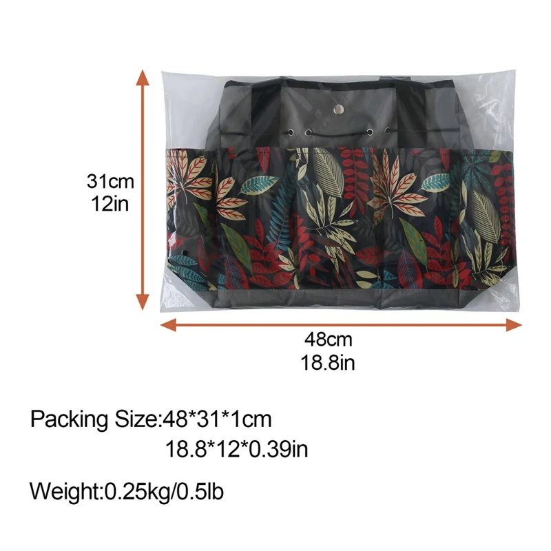 Oxford Cloth Garden Tool Storage Handbag 9 Pockets Gardening Tools Bag - Yellow