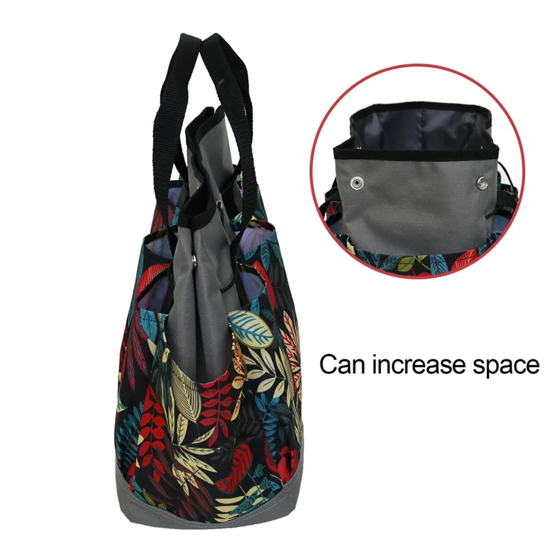 Oxford Cloth Garden Tool Storage Handbag 9 Pockets Gardening Tools Bag - Yellow