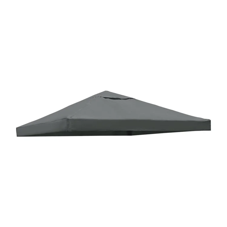 Outdoor Gazebo Replacement Canopy 300D Waterproof Coated Fabric Garden Pavilion Sunshade Cover 300 x 300cm - Grey