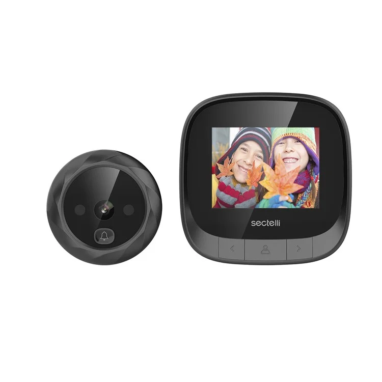 Intelligent DD3 Wireless Doorbell Waterproof Door Bell Chime Kit 2.4 inch HD Cat Eye Monitor - Black