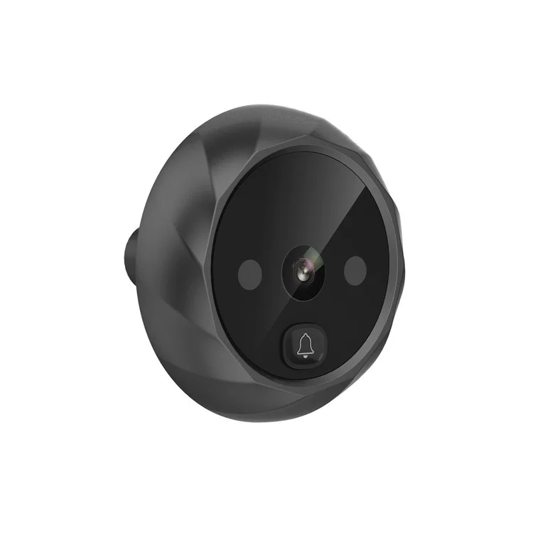Intelligent DD3 Wireless Doorbell Waterproof Door Bell Chime Kit 2.4 inch HD Cat Eye Monitor - Black