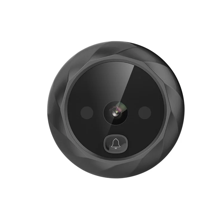 Intelligent DD3 Wireless Doorbell Waterproof Door Bell Chime Kit 2.4 inch HD Cat Eye Monitor - Black