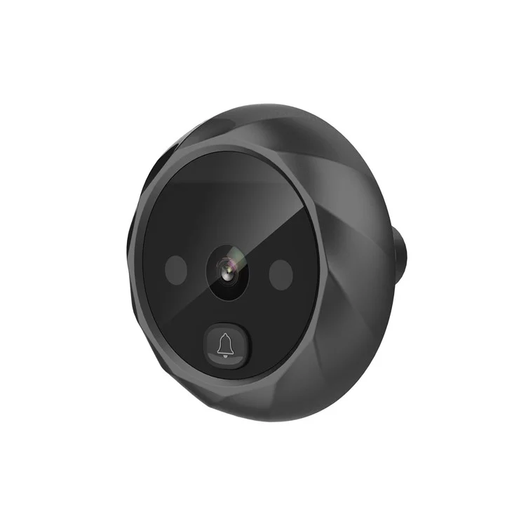 Intelligent DD3 Wireless Doorbell Waterproof Door Bell Chime Kit 2.4 inch HD Cat Eye Monitor - Black