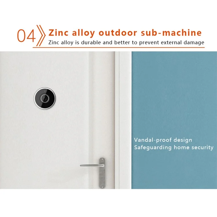 DD3S 2.4-inch LCD Display Video Doorbell Peephole Security Camera for Smart Home Alarm System