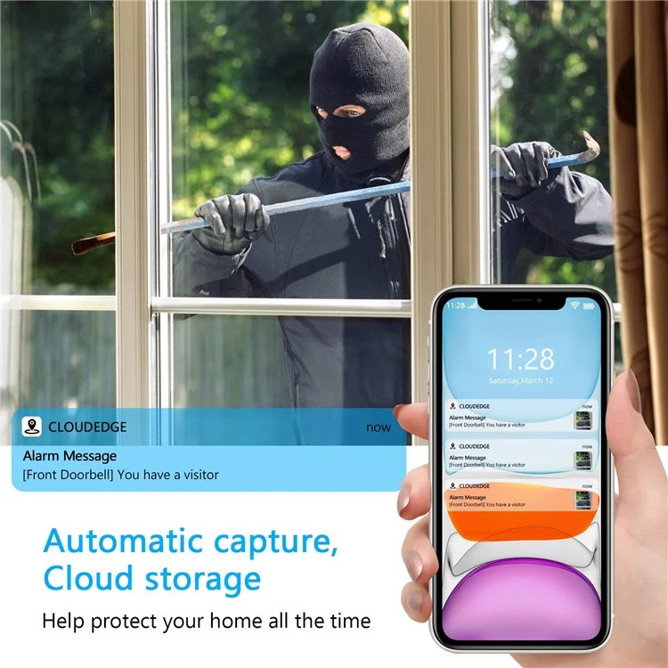 X6 Wireless wi -fi Video Video Viewer Doorled Приложение Для Мобильного Телефона Голосовая Интерком -приложение Для Обнаружения Движения Дверь Звонок