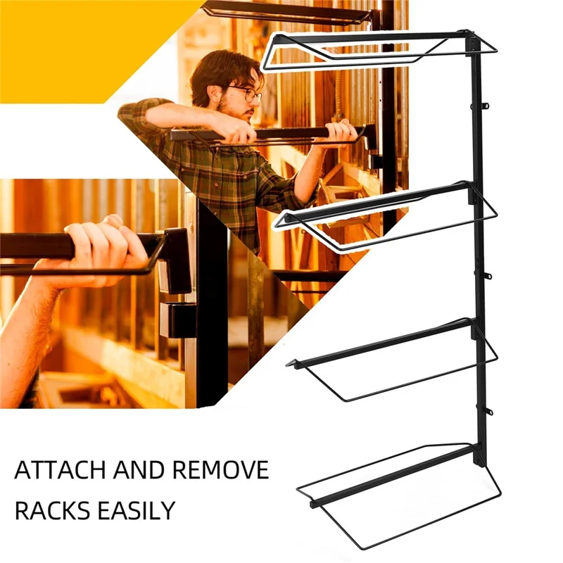 4 Tier Heavy Duty Wall Mount Saddle Rack For Horse Tack Pad Accessories Storage Adjustable Height