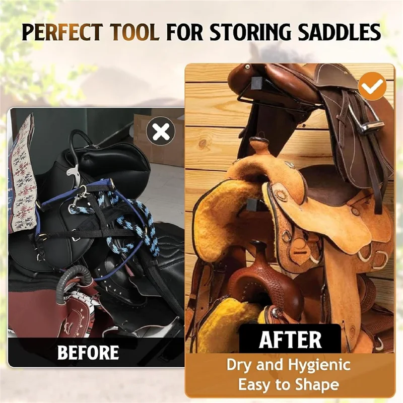 4 Tier Heavy Duty Wall Mount Saddle Rack For Horse Tack Pad Accessories Storage Adjustable Height