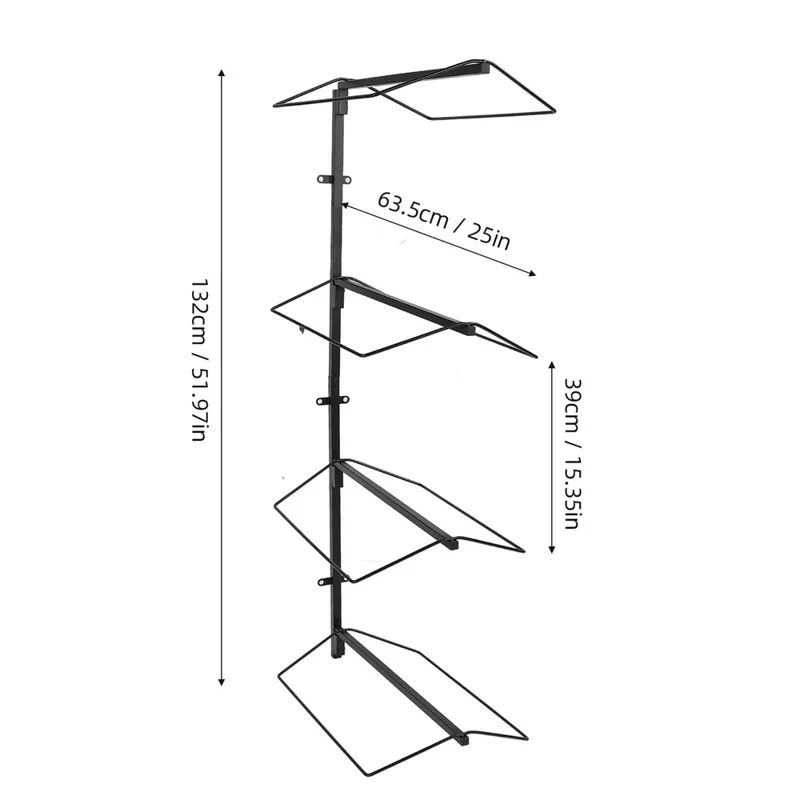 4 Tier Heavy Duty Wall Mount Saddle Rack For Horse Tack Pad Accessories Storage Adjustable Height