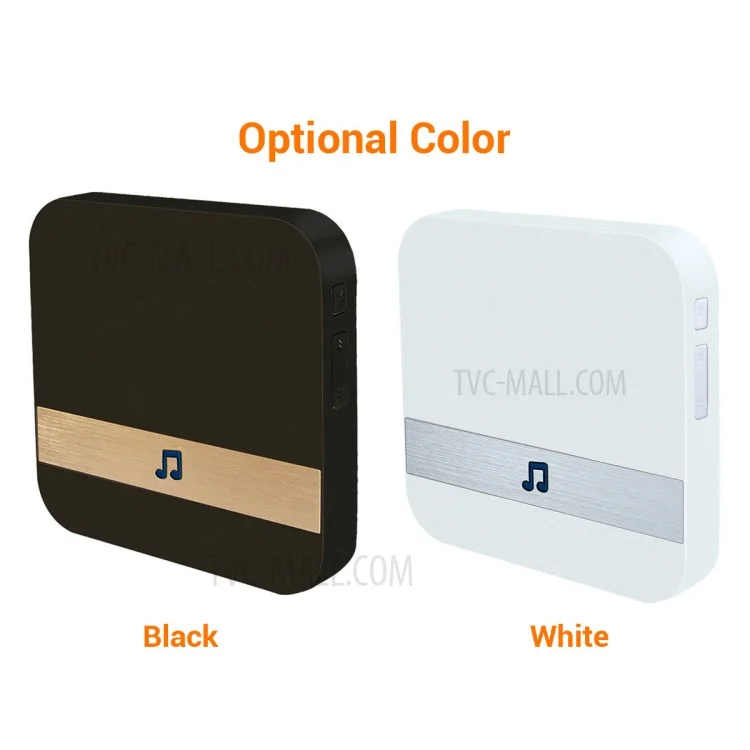 433МГц Беспроводной умный видеозвонок Chime Music Receiver Home Security Indoor Intercom Door Bell - Черный EU Plug