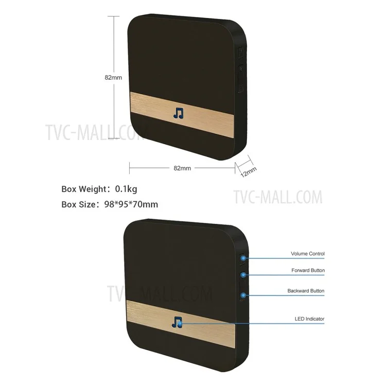 433MHz Wireless Smart Video Doorbell Chime Music Receiver Home Security Indoor Intercom Door Bell - White EU Plug