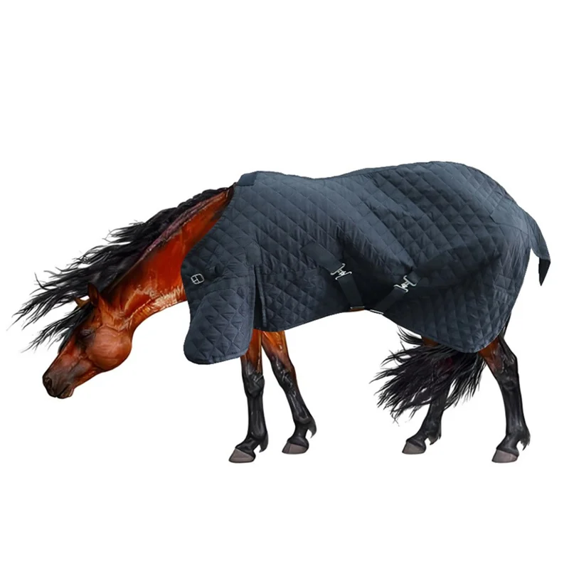 Manta de Caballo Ajustable Cálida - Transpirable y Cómoda, Tela Acolchada de Poliéster para Equipamiento Ecuestre