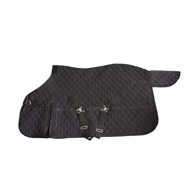 Manta de Caballo Ajustable Cálida - Transpirable y Cómoda, Tela Acolchada de Poliéster para Equipamiento Ecuestre