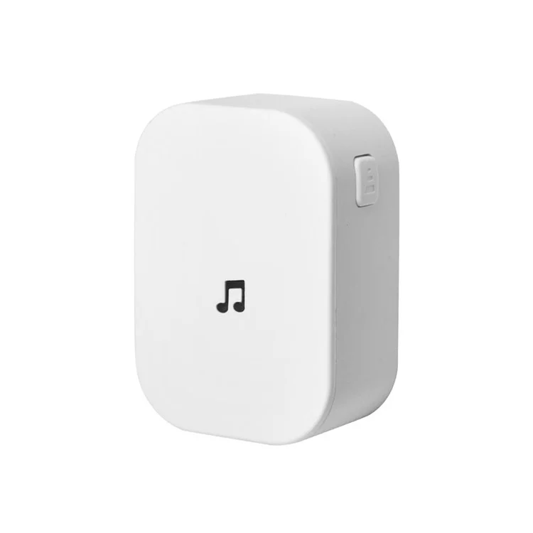 433MHz Plug-in Chime Wireless Video Doorbell Einstellbare Lautstärke Melodieauswahl Ding-Dong Türklingel - Weiß US-Stecker