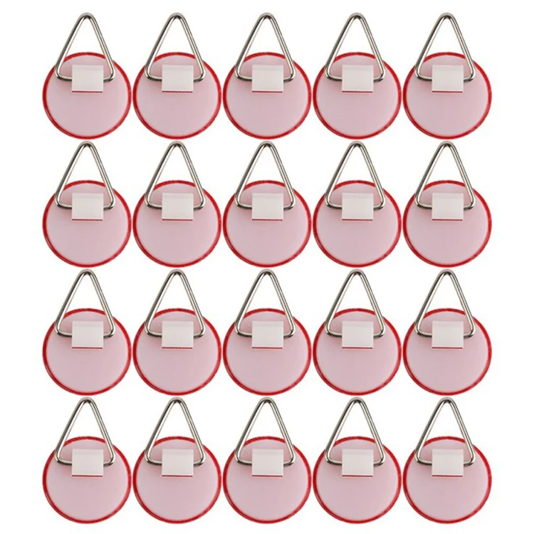 20 Pièces / Set Crochet Invisible Vertical de Plaque Support Mural Autoadhésif en Plastique Porte-Assiette 