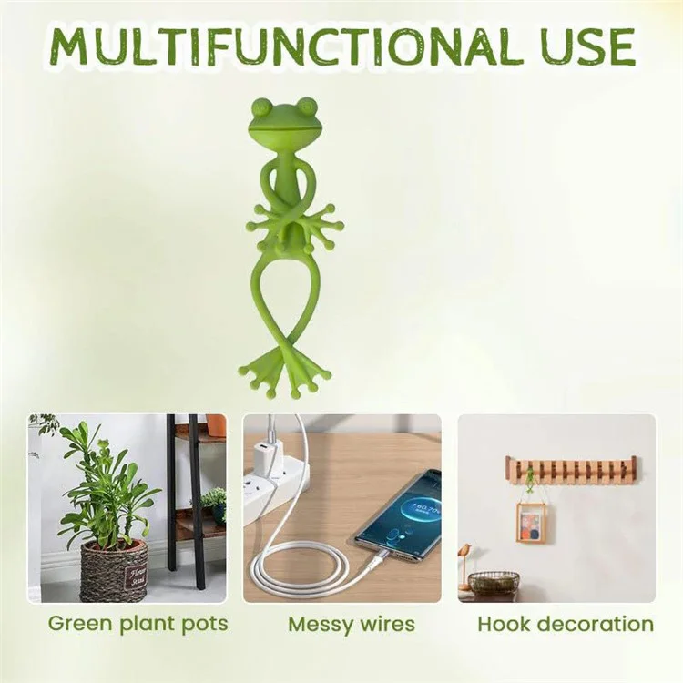 Clip de Support Réutilisable en Forme de Grenouille Mignonne pour Plantes en Pot, Vignes et Succulentes, Décoration de Jardin