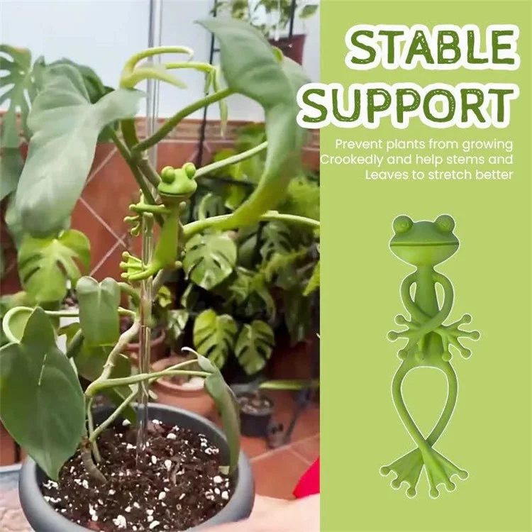 Clip de Support Réutilisable en Forme de Grenouille Mignonne pour Plantes en Pot, Vignes et Succulentes, Décoration de Jardin