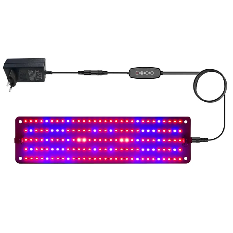 12V Plant Growing Lamp Potted Plants Shelf Light Bonsai Seedling Growth Fill Light, EU Plug - Red+Blue Light