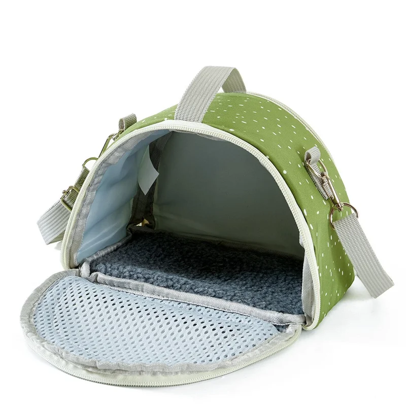 QS-117 Hamster Squirrel Carrier Bag Polyester Outdoor Lizard Small Pet Gift Crossbody Bag - Orange