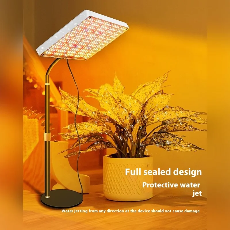Lampe de croissance LED spectre complet avec support de bureau Mode Veg Bloom Variateur progressif, Style F - Prise US