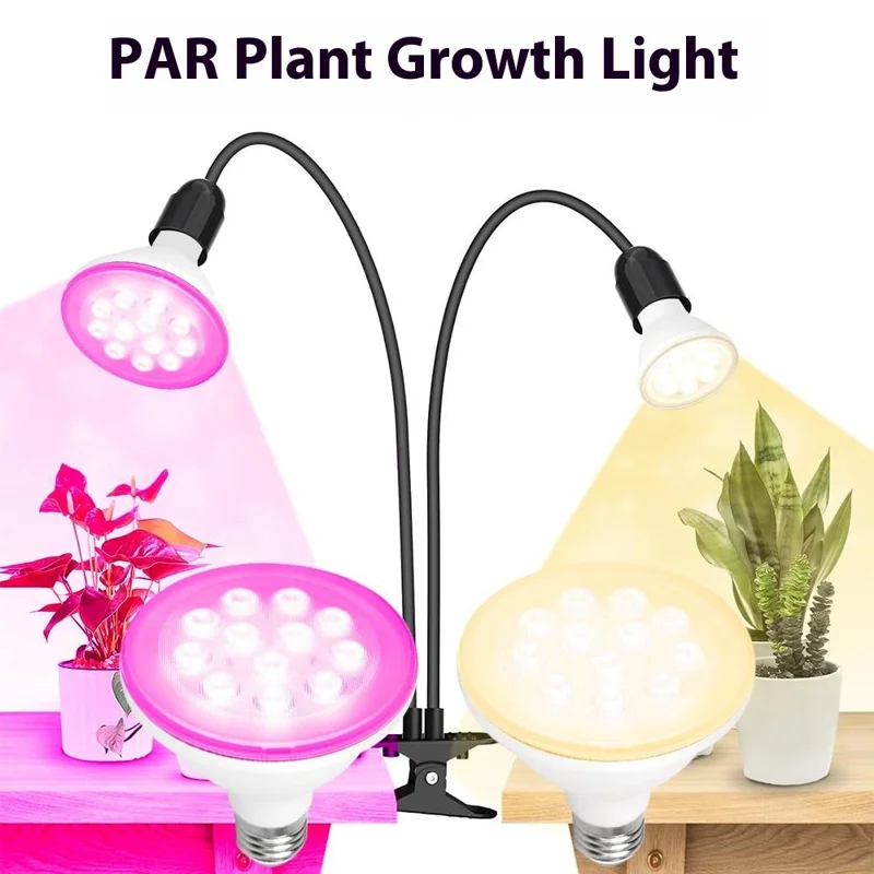 12-LED 11W Hocheffiziente E27 Sockel PAR LED Pflanzenlampe für Innenräume - Warmweißes Licht