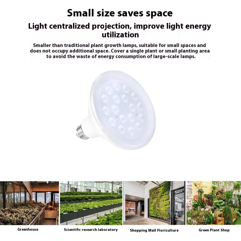 18-LED 15W Hocheffiziente E27 Sockel PAR LED Pflanzenlampe für Innenbereichswachstum - Warmweiß