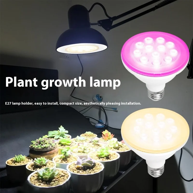 18-LED 15W Hocheffiziente E27 Sockel PAR LED Pflanzenlampe für Innenbereichswachstum - Warmweiß