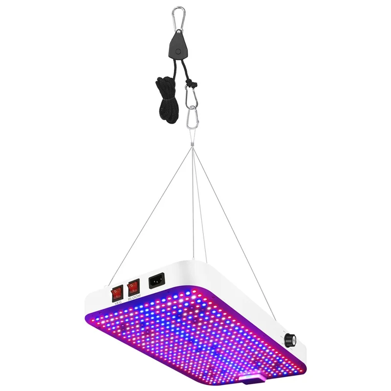 Adjustable Modes Dimmable Full Spectrum Plant Grow Light 416 LEDs Indoor Plants Growth Lamp, Small Size - EU Plug