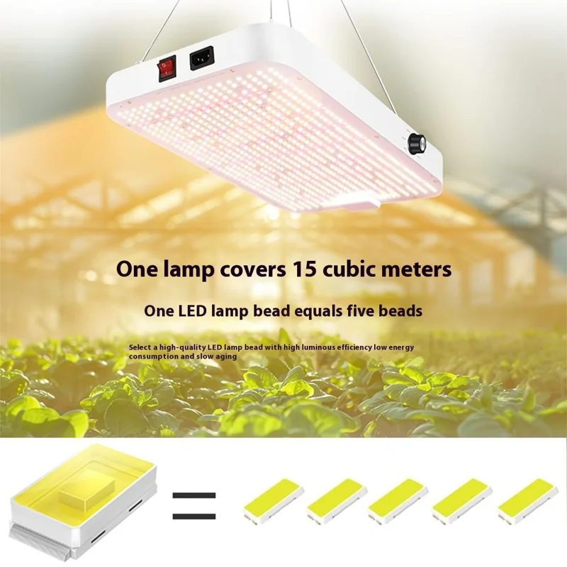 Luz de Crescimento para Plantas Grande Tamanho D Estilo 792 LEDs Simulação de Luz Solar Regulável para Plantas Internas Hidropônicas de Estufa - Plugue dos EUA