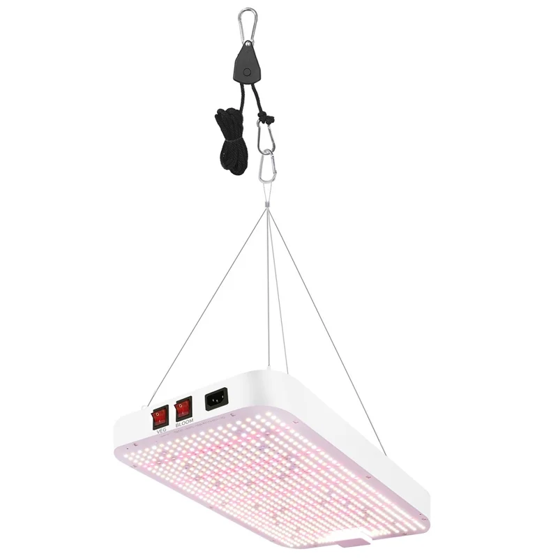 Lampe de croissance pour plantes à spectre complet avec 608 LED, simulation de lumière solaire, lampe segmentée pour petites plantes - Prise US