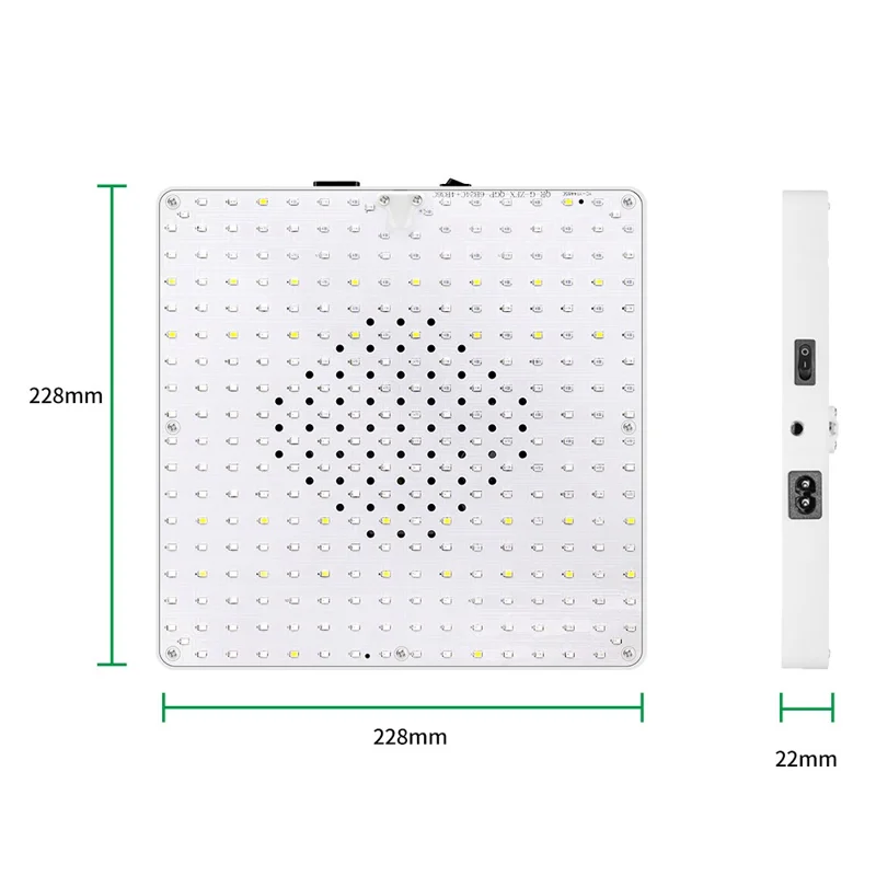 Luz de Crescimento Quadrada de Espectro Completo Style G VEG and Bloom para Plantas Internas, Lâmpada de Cultivo com Tripé, Plugue EU