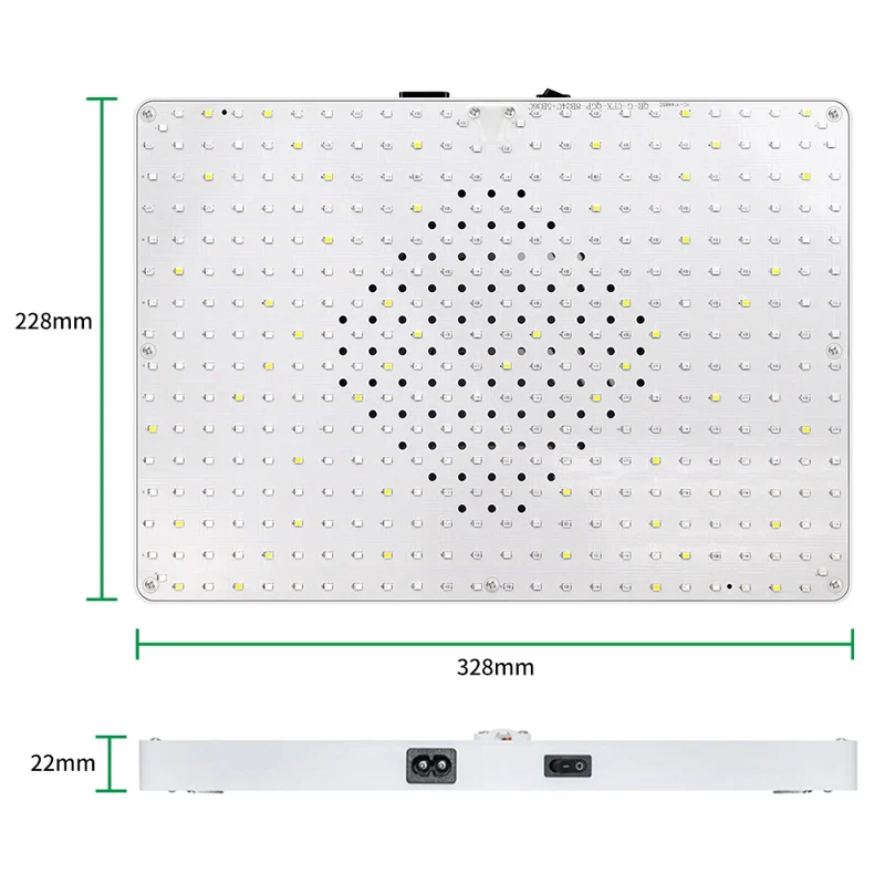 Luce di crescita rettangolare stile G VEG e Bloom Lampada di crescita a spettro completo segmentato con treppiede, spina EU