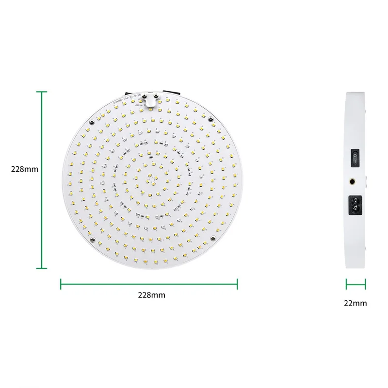Style G Round Shape Sunlight Simulation Plant Grow Light with Hanging Wire VEG and BLOOM Full Brightness LED Growing Lamp, EU Plug