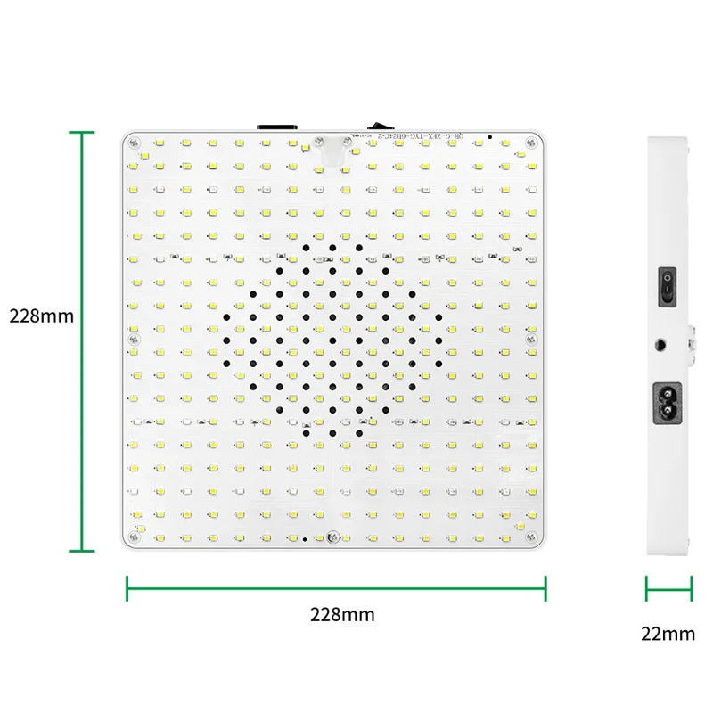 Luz de Crescimento G em Formato Quadrado para Plantas, Simulação de Luz Solar com Tripé, Modo VEG e BLOOM, Luminosidade Total, Lâmpada LED para Cultivo, Plug EU