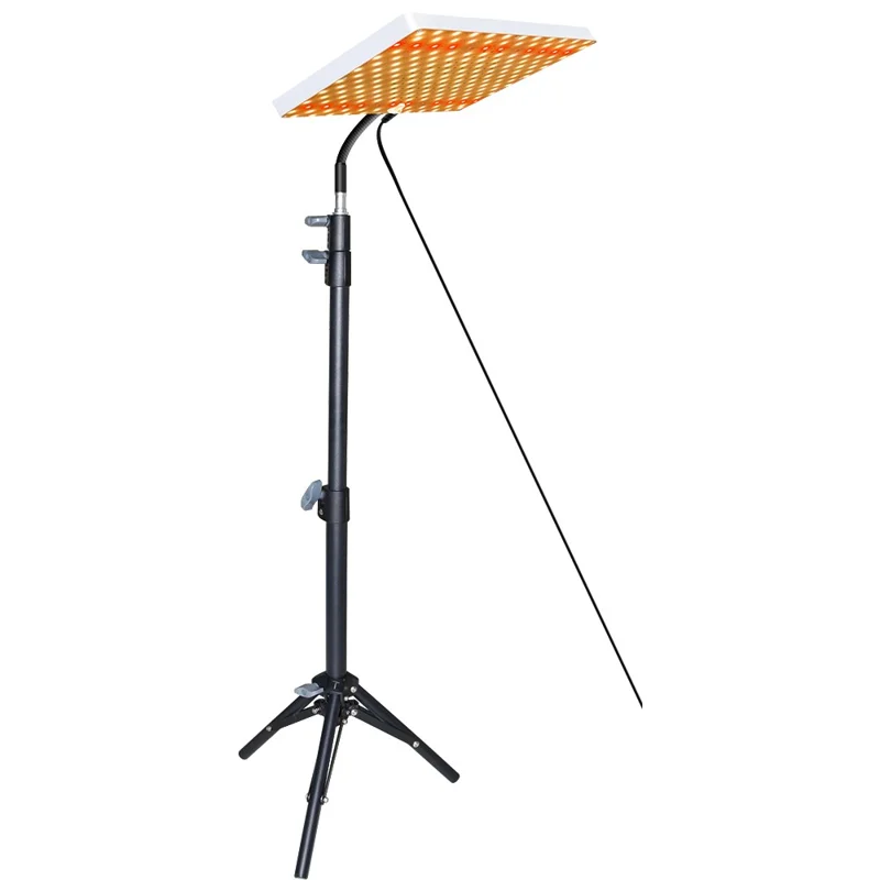 Style G Rectangular Sunlight Simulation Plant Grow Light with Tripod VEG and BLOOM Segmented LED Growing Lamp, EU Plug