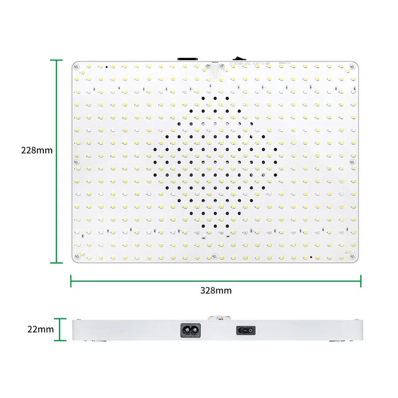 Style G Rectangular Sunlight Simulation Plant Grow Light with Hanging Wire VEG and BLOOM Full Brightness LED Growing Lamp, EU Plug