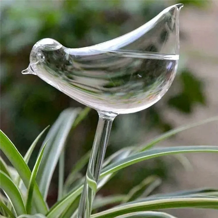 5Pcs Distributeur d'eau en forme d'oiseau de 90ml, Système d'irrigation au goutte-à-goutte en PVC, Dispositif d'arrosage automatique, Taille L - Transparent