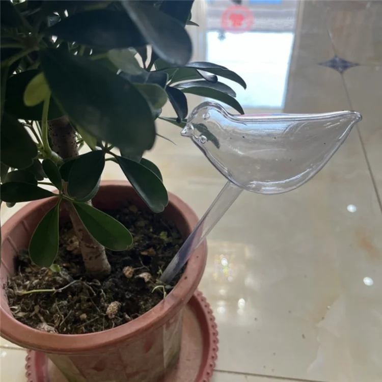5Pcs Distributeur d'eau en forme d'oiseau de 90ml, Système d'irrigation au goutte-à-goutte en PVC, Dispositif d'arrosage automatique, Taille L - Transparent