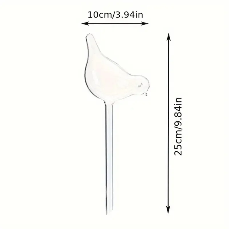 90ml Bird Shape Auto Plant Watering Device PVC Self-Watering Spikes for Indoor / Outdoor Plants - Transparent