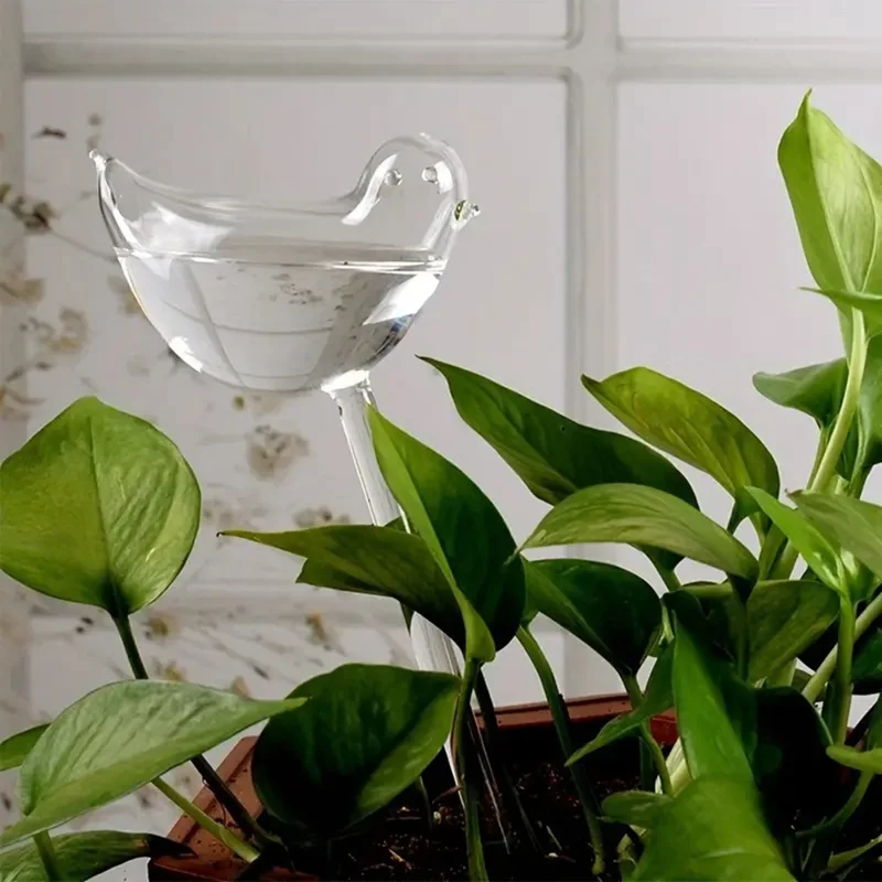 90ml Bird Shape Auto Plant Watering Device PVC Self-Watering Spikes for Indoor / Outdoor Plants - Transparent