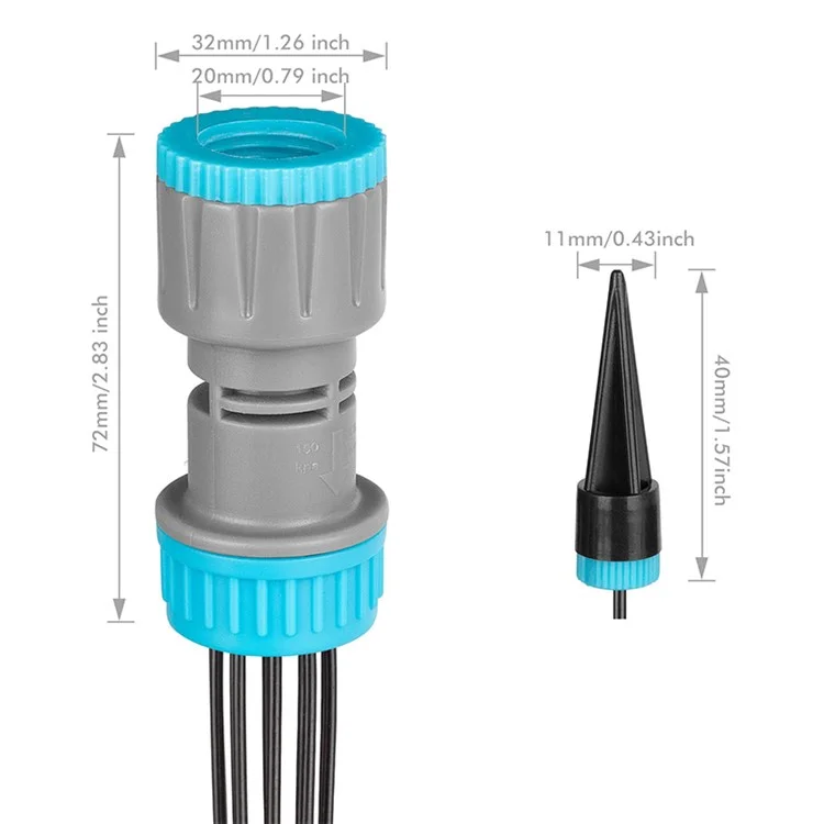 Système d'Arrosage de Jardin avec Kit d'Irrigation à 10 Têtes de Goutte-à-Goutte pour Plantes d'Intérieur et d'Extérieur, Dispositif d'Auto-Irrigation